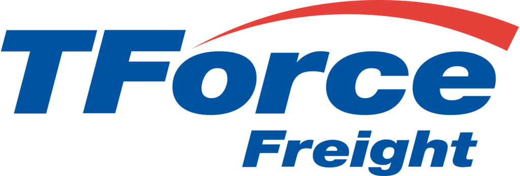 A black and blue logo for force 1 0.